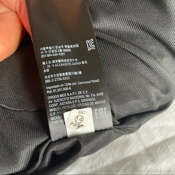 AllSaints Balfern Leather Biker Jacket Black US 10, UK 14 - Picture 11 of 12